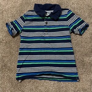 Carter’s 3T Striped Kids Polo Shirt - Blue and Green